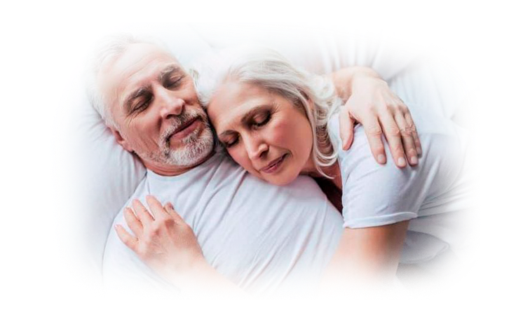 Couple resting peacefully